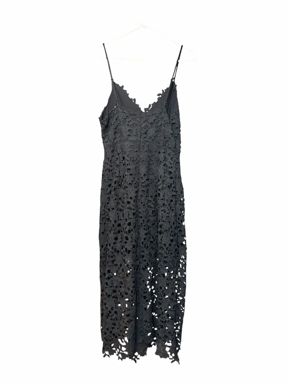 ASTR The Label Black Lace Midi Dress Floral Slip Cocktail Wedding Guest XL - Picture 3 of 6